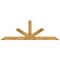 Ekena Millwork Saratoga Rough Sawn Timber Gable Bracket, Western Red Cedar, 108"W x 36"H x 6"D x 6"F, 8/12 Pitch GBW108X36X0606SAR00RWR - alternate 1